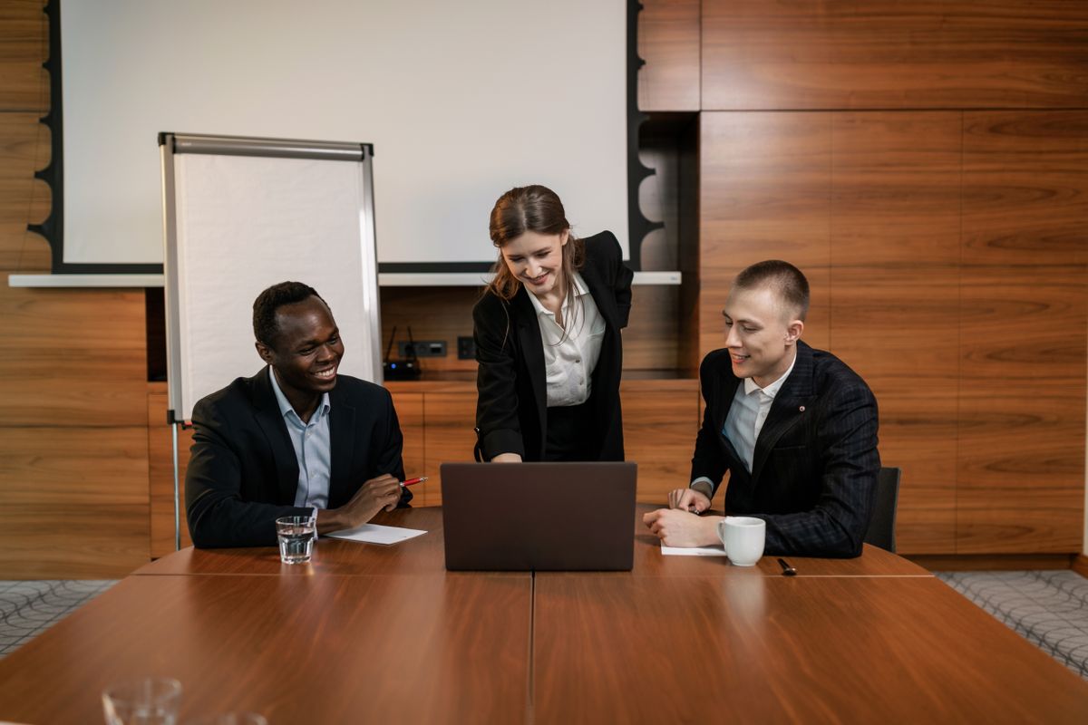 Leadership team planning a new centre build-out