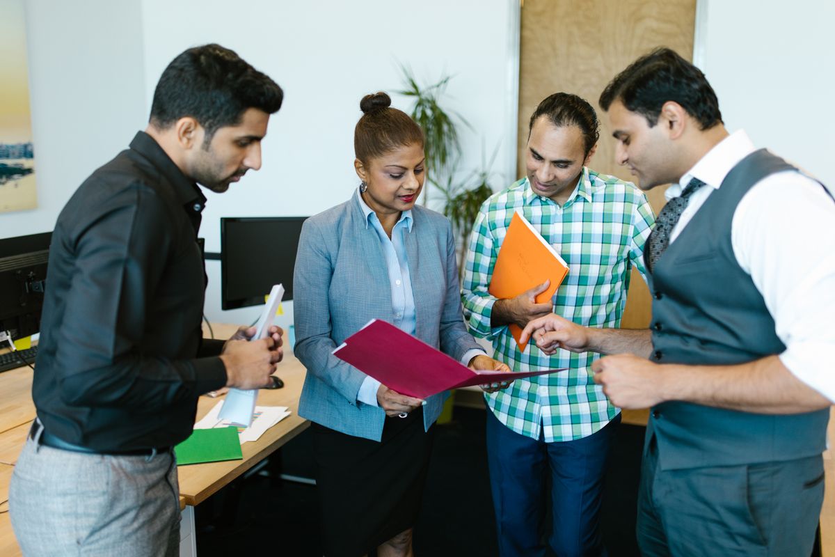 Engineering team collaborating during a scale-up hire
